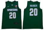 Men Michigan State Spartans NCAA #20 Joey Hauser Green Authentic Nike Stitched College Basketball Jersey OA32I46WM